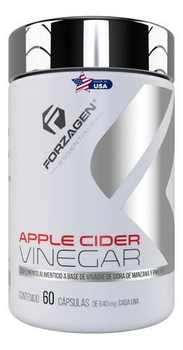 Forzagen Essentials Apple Cider 60 Caps | Vinagre De Manzana Sabor Sin Sabor