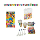 Kit Decoracion Completo Vasos+platos Pocoyo  12niños