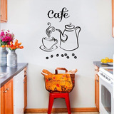 Adesivo Parede Decorativo Decal De Cozinha Hora Do Café