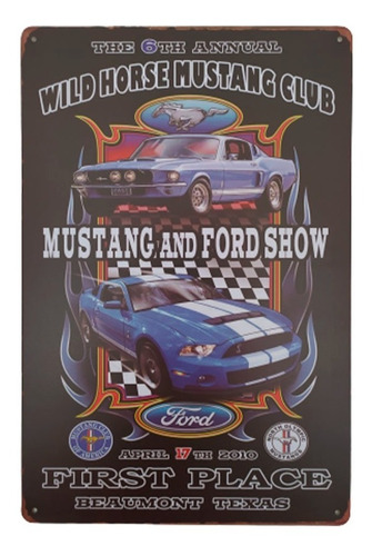 Placa Pequeña Ford Mustang Moblihouse