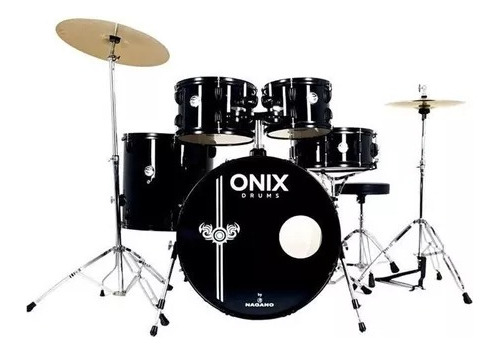 Bateria Acústica Nagano Onix Drums Smart 22 Preta
