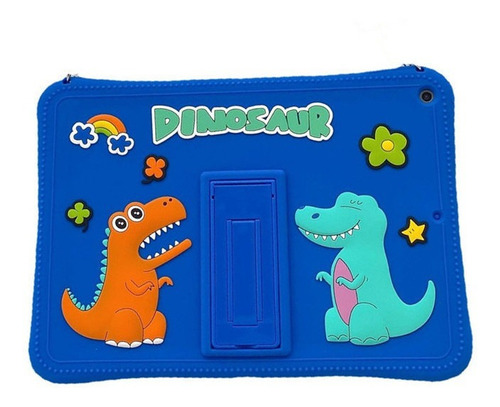 Funda De Tableta De Silicona Azul Dinosaurio Para iPad Pro11