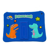 Funda De Tableta De Silicona Azul Dinosaurio Para iPad Pro11