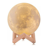 Lua Cheia 3d Led Abajur Luminária 15cm G Lampada + Suporte