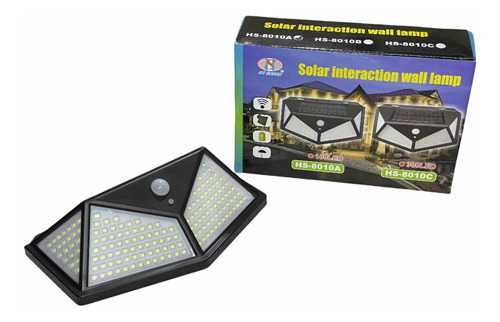 Lampara De Panel Solar Para Exteriores De 180 Led Y Sensor