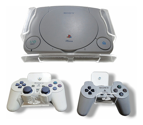 Soporte O Base Para Play Ps One Slim, Ps1 + 2 De Controles