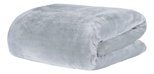 Cobertor King Kacyumara Blanket 300 Soft Liso 2,40x2,60m Cor Prata Blanket 300