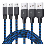 Cable Cargador Microusb Para Android Windows Y Mas 3-pack