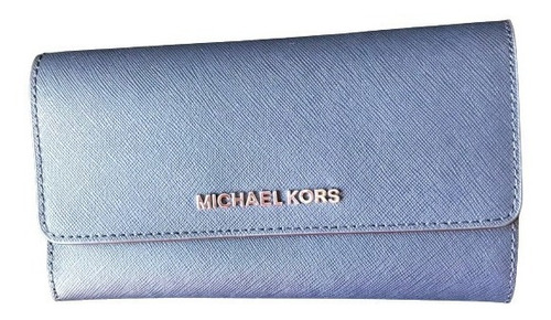 Billetera Mujer Michael Kors Color Azul Original Y Nueva100%