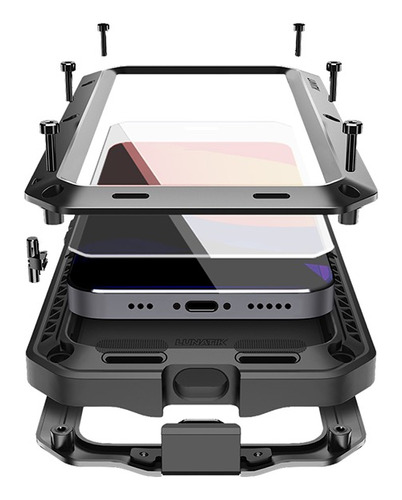 Funda Armor Survivor Compatible iPhone 12 Y 12 Pro Metal