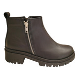 Botas Botinetas Borcego Mujer Dama Cuero Vacuno Moda Confort