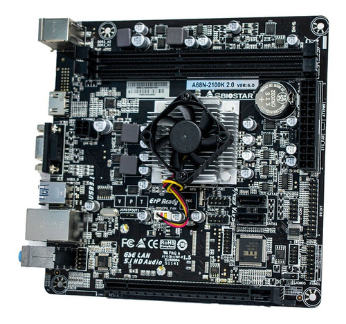 Mother Board Biostar Itx A68n-2100k Amd E1-6010 Integrada 