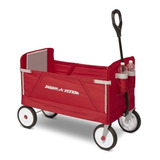 Carro Vagon Plegable Multiusos 3 En 1 Color Rojo Practico