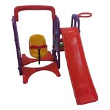 Playground Infantil 3 X 1  ( Balanço, Escorrega, Cesta )