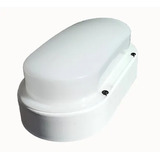 Aplique Tortuga Oval Blanco Exterior Apto Led Deco Moderno