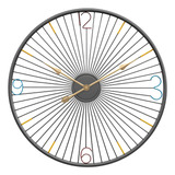 Gudemay Reloj De Pared De Metal Moderno Grande De 20 Pulgada