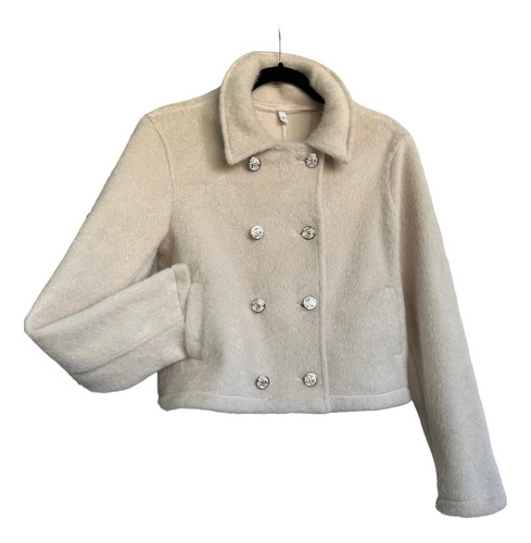 Campera Trench Saco De Paño Con Botones Elegante Premium