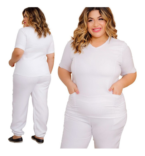 Conjunto Uniforme Hospitalar Calça Jogger Plus Size Gg Sj