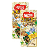 Kit 2 Barra De Chocolate Branco E Bolacha Jungly Nestlé 125g