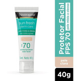 Protetor Solar Pele Clara Fps 70 Neutrogena Sun Fresh 40g