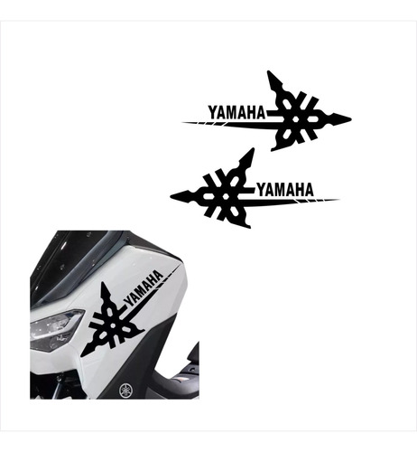 2 Adesivos Yamaha Logo Moderno Rd Dt Lander Factor Mt Fazer