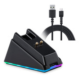 Base De Carga Rgb Con Cable De Carga Usb Compatible