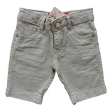 Bermuda Jeans Infantil Bege Roupa Menino 