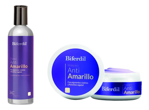 Biferdil Kit Shampoo 295 + Mascara 150 Anti Amarillo 
