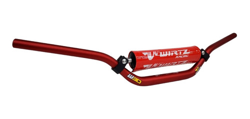 Manubrio Enduro Wirtz W3d De 28mm Fatbar Alto Rojo Aluminio