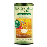 La República De Té Descafeinado Ginger Peach Té Verde, Té De