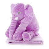 Peluche Elefante 60cm Cobija Almohada Manta Felpa Alta Calid