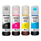 Tinta T544 Eco-tank L1110 L3110 L3150 Cmyk Los 4 Colores