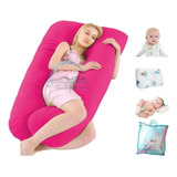 Almohada Para Embarazo Lactancia Con Microgel+3 Regalos Azul