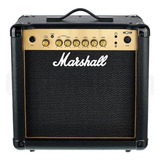 Cubo Para Guitarra Mg15r Gold Marshall Preto 15 Watts 8pol