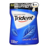 Chicle Trident Sin Azúcar (original, 50-pieza, Paquete De 6)