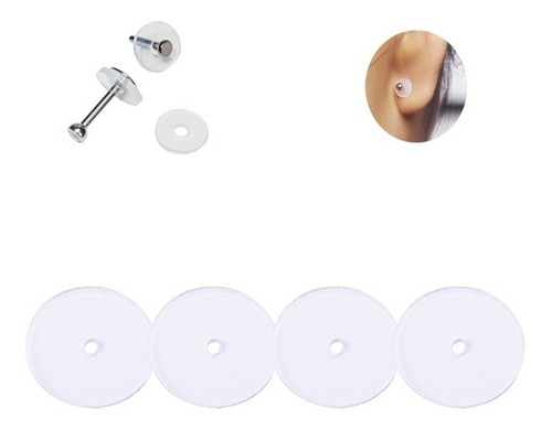 4 Discos De Silicon Para Eliminar Piercing Bumps