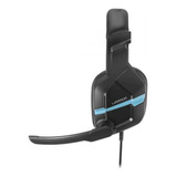 Headset Gamer Warrior Askari P3 Stereo Ps4 Azul - Ph292 Cor Preto E Azul