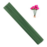 Pack 35 Alambre Verde Para Flores 39cm De Largo Diámetro 0.3