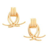 Aretes Tubulares En Oro Amarillo 14 Kilates.