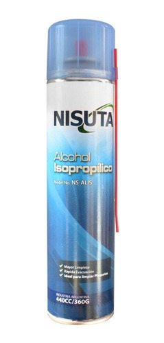 Alcohol Isopropilico 440cc Limpieza Desengrase Nisuta Nsalis