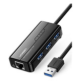 Ugreen - Adaptador De Red Usb 3.0 Hub Ethernet 10/100/1000 G