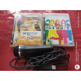 Jogo Play3 Singstar Disney E Latino C Microfone Original