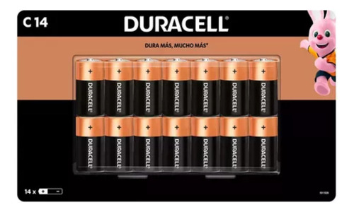 Duracell, Pilas Alcalinas C De 14 Piezas