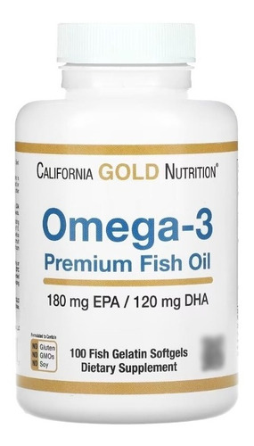 Ômega 3 Óleo De Peixe Premium Fish Oil 100 Cápsula Importado