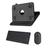 Capa Com Teclado Bluetooth + Mouse Para Tablet Vaio Tl10 