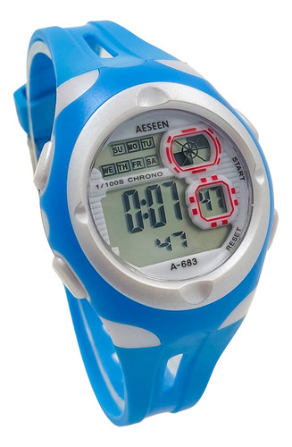 Reloj Pulsera Digital Deportivo Impermeable Pequeño Azul