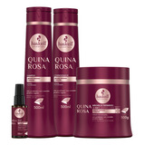 Kit Haskell Quina Rosa Shampoo Cond Mascara E Serum 500ml