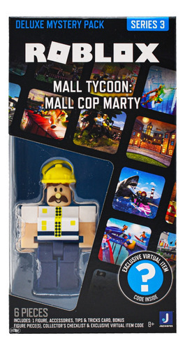 Roblox Mall Tycoon Mall Cop Marty Serie 3 7cm Jazwares