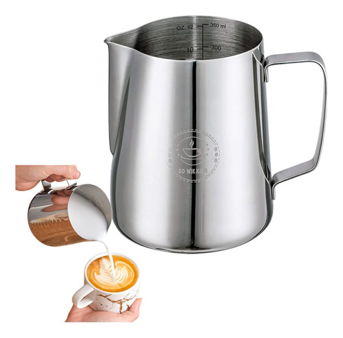 Leche Café Latte Nave Taza Jarra Para Espumar Cocina 350ml