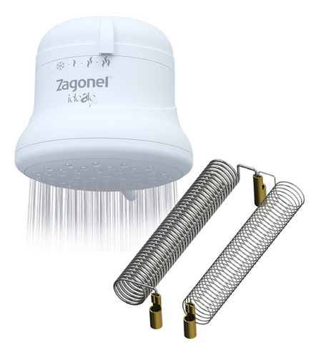 Kit Ducha Zagonel Ideale Plus 220v Branca C/ Resistência